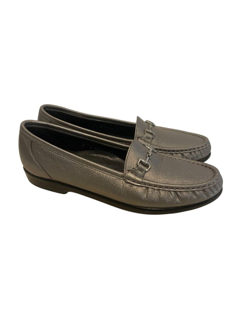 SAS Metro Horsebit Loafers Womens Size 9 Pewter Gray Leather Tripad Shoes